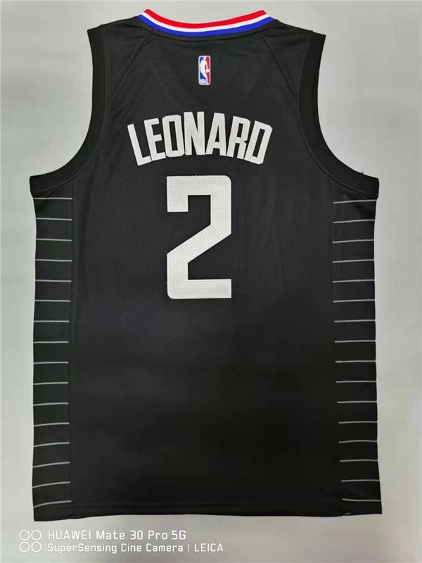 Men Los Angeles Clippers #2 Leonard Black 2021 Game NBA Jersey->new york knicks->NBA Jersey